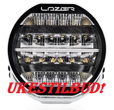 Lazer Sentinel 9 Midnight LED fjernlys. hvit. 9520 Lumen. Med posisjonslys.
