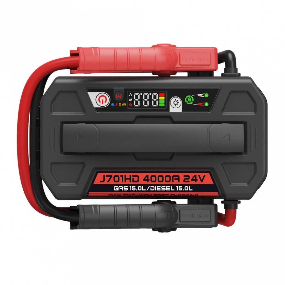 Lokithor J701HD er utviklet for tung bruk og krevende miljøer. Med 24V-system, 4000A startstrøm og ConnectMax-sikkerhet er dette en komplett og pålitelig løsning for verksted, transport og anlegg.