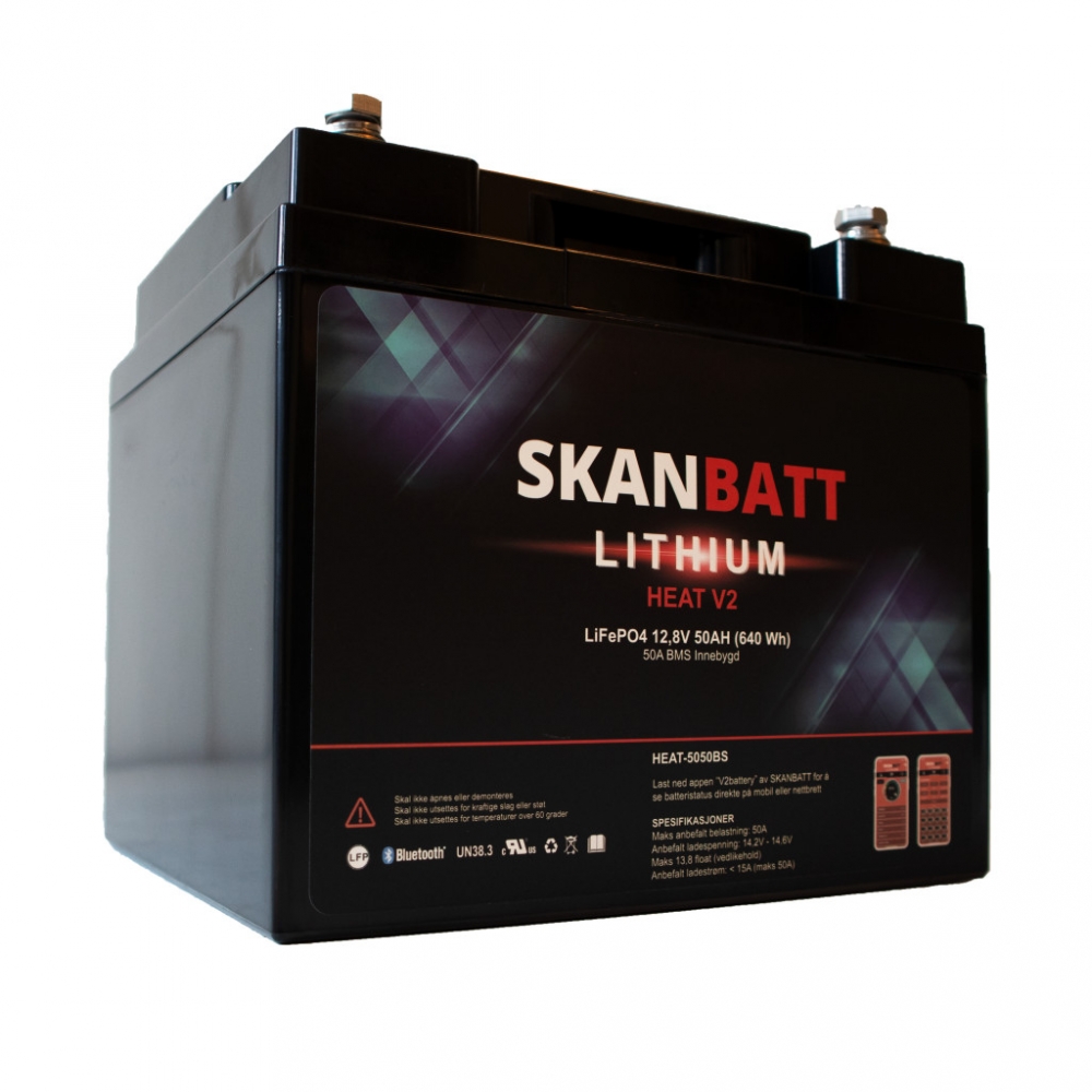 HEAT-5050BS er et glimrende lithium batteri som er beregnet til forbruk i bobil, båt, hytte, camping eller andre strømkrevende applikasjoner.