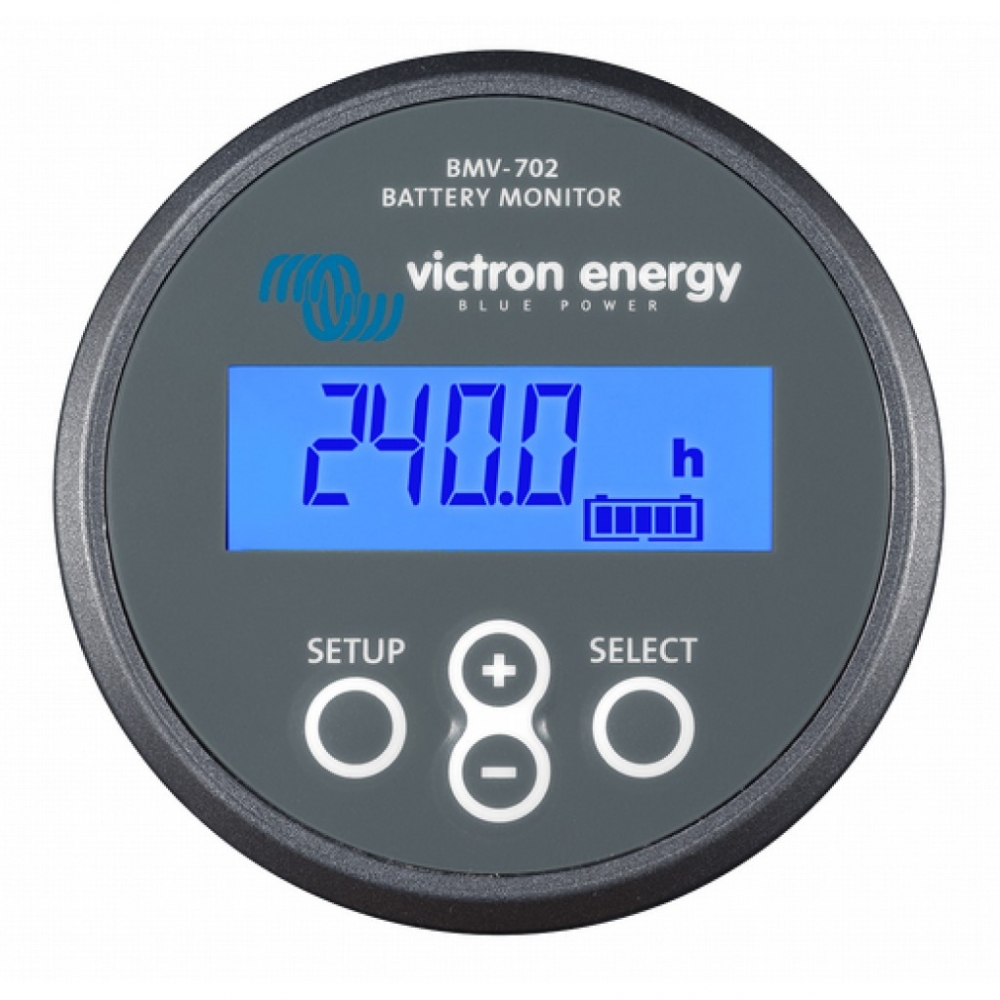 Batterimonitor for overvåkning av to batteribanker, f.eks start og forbruk.