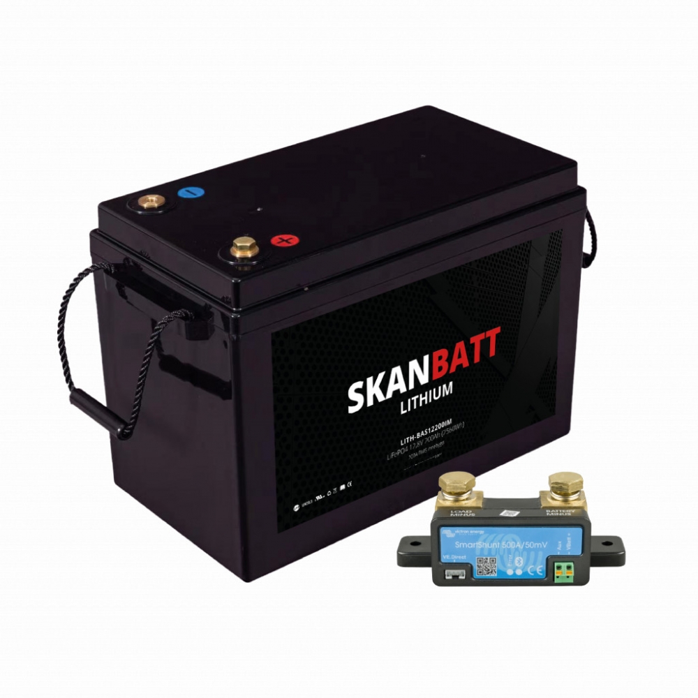 NYHET! 12V 200Ah i enda mindre batterikasse, erstatter vår tradisjonelle LITH-BAS12200. Leveres med Victron SmartShunt for avlesning av batteristatus via telefon eller nettbrett.