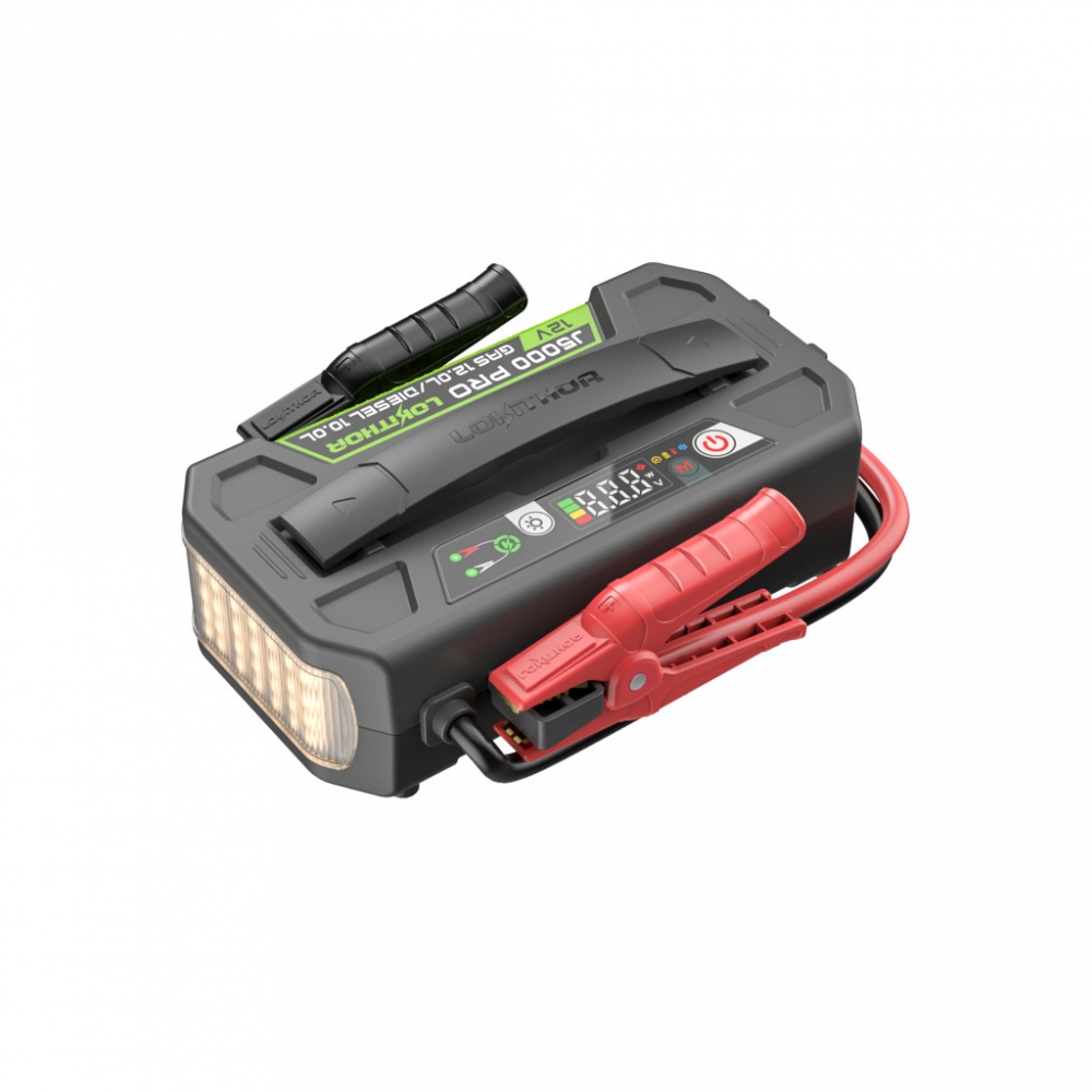 Lokithor J5000PRO er den mest kraftige og avanserte 12 V starthjelperen i serien.